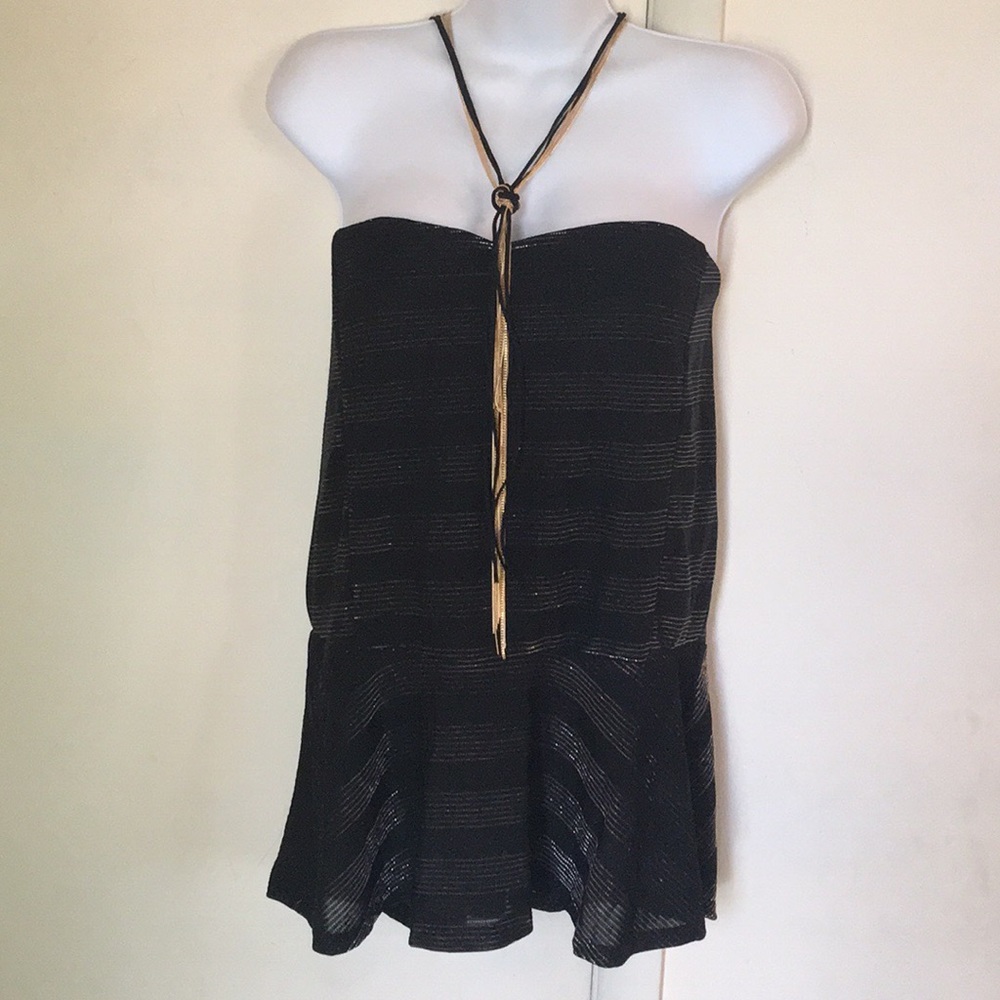 🎉PRICE DROP 🎉 Strapless Black Shimmery Top🛍